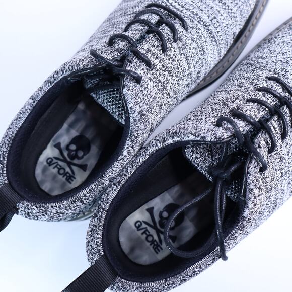 G/FORE Knit Tuxedo Gallivanter Golf Shoes Onyx Snow Low Top Men's 8.5 - Picture 3 of 9